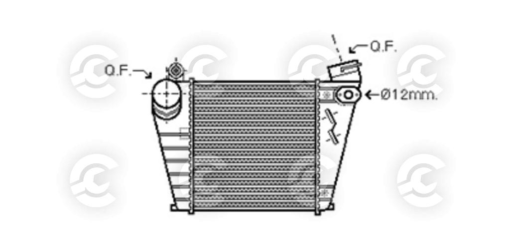 INTERCOOLER per VOLKSWAGEN, AUDI A3, SEAT LEON e TOLEDO II, SKODA OCTAVIA I e OCTAVIA I Combi