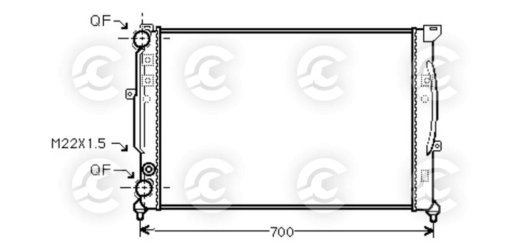 RADIATORE per VOLKSWAGEN, AUDI, SKODA SUPERB I