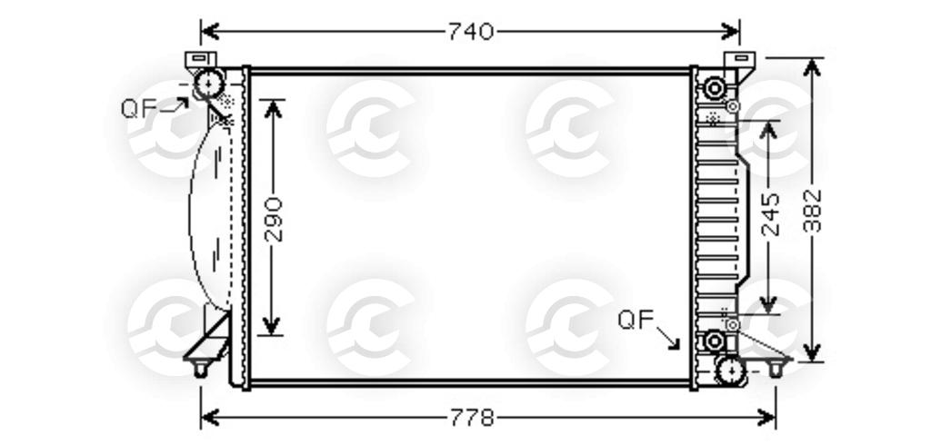 RADIATORE per AUDI, SKODA SUPERB I