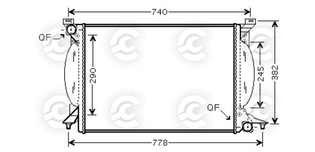 RADIATORE per AUDI, SKODA SUPERB I