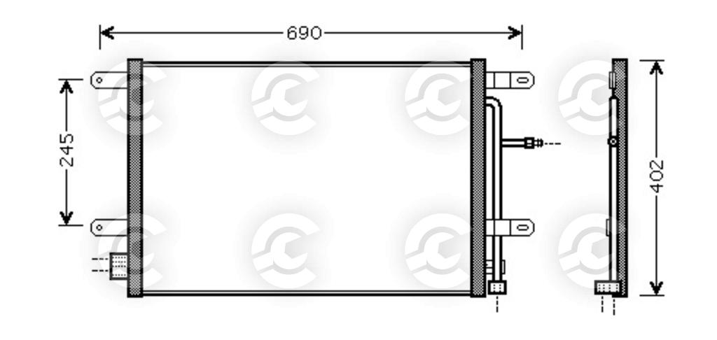 CONDENSATORE per AUDI, SEAT EXEO e EXEO ST