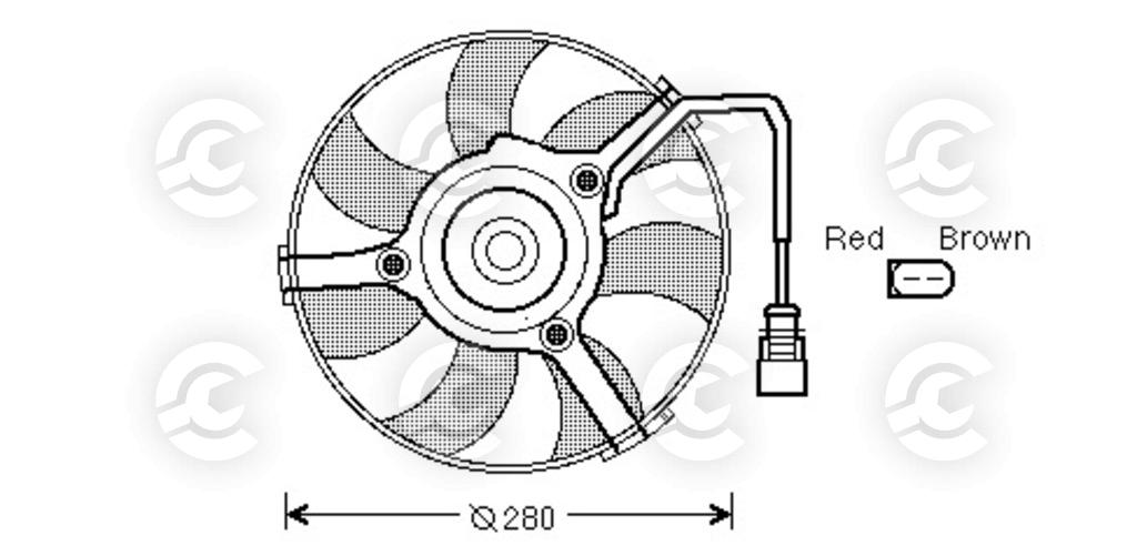 VENTOLA per VOLKSWAGEN, AUDI, SEAT EXEO e EXEO ST, SKODA SUPERB I