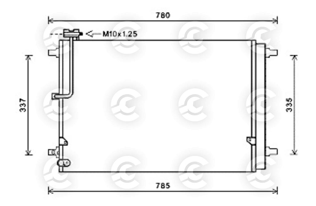 CONDENSATORE per AUDI A8 D4, BENTLEY MULSANNE