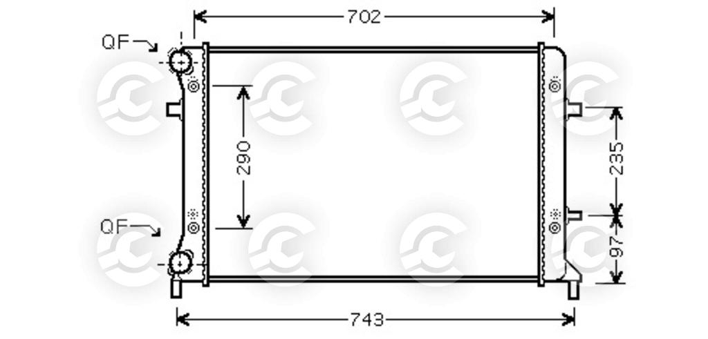 RADIATORE per VOLKSWAGEN, AUDI, SKODA SUPERB II e SUPERB II Station wagon