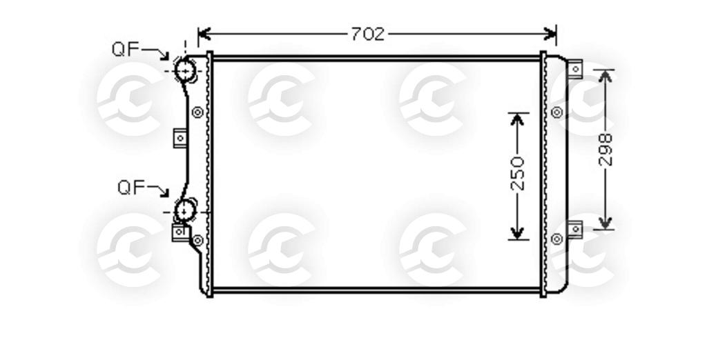 RADIATORE per VOLKSWAGEN, AUDI, SEAT e SKODA