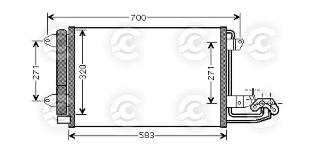 CONDENSATORE per AUDI, SEAT, SKODA e VOLKSWAGEN