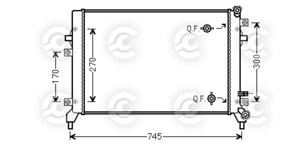 RADIATORE per AUDI A3, A3 Sportback e A3 Cabriolet, SKODA e VOLKSWAGEN