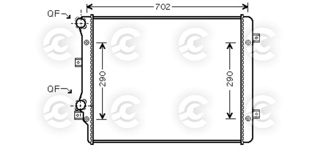 RADIATORE per AUDI, SEAT ALTEA XL, SKODA SUPERB II e SUPERB II Familiare e VOLKSWAGEN