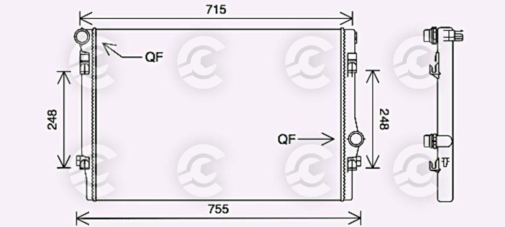 RADIATORE per AUDI, CUPRA ATECA, SEAT, SKODA e VOLKSWAGEN