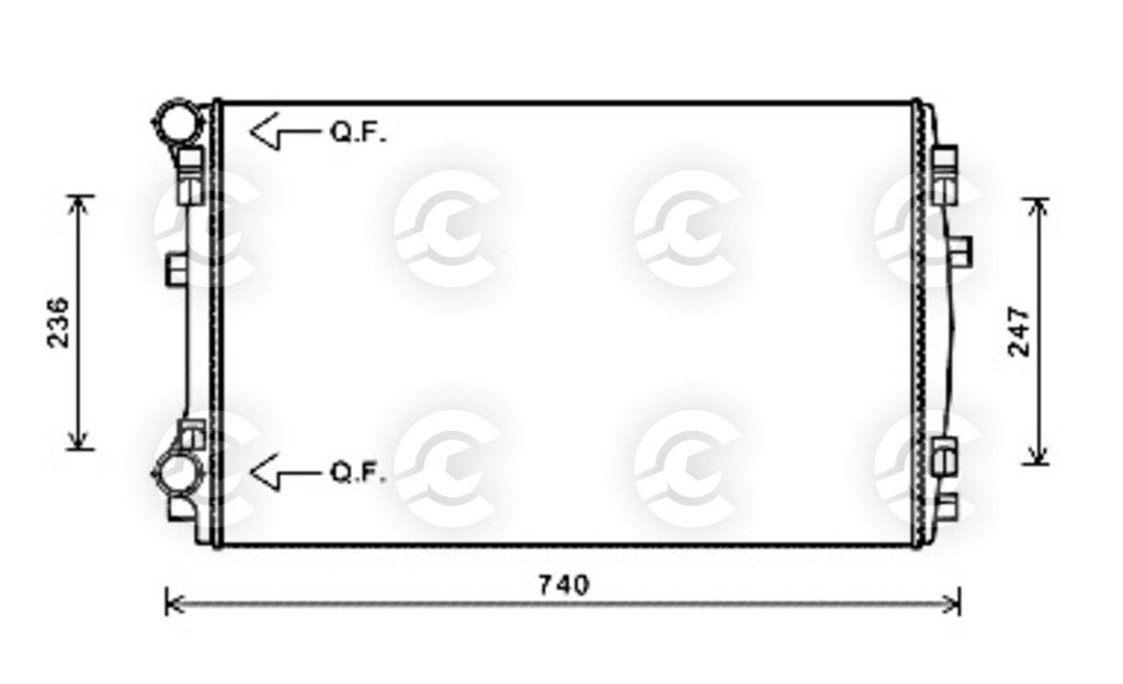 RADIATORE per AUDI, SEAT, SKODA e VOLKSWAGEN