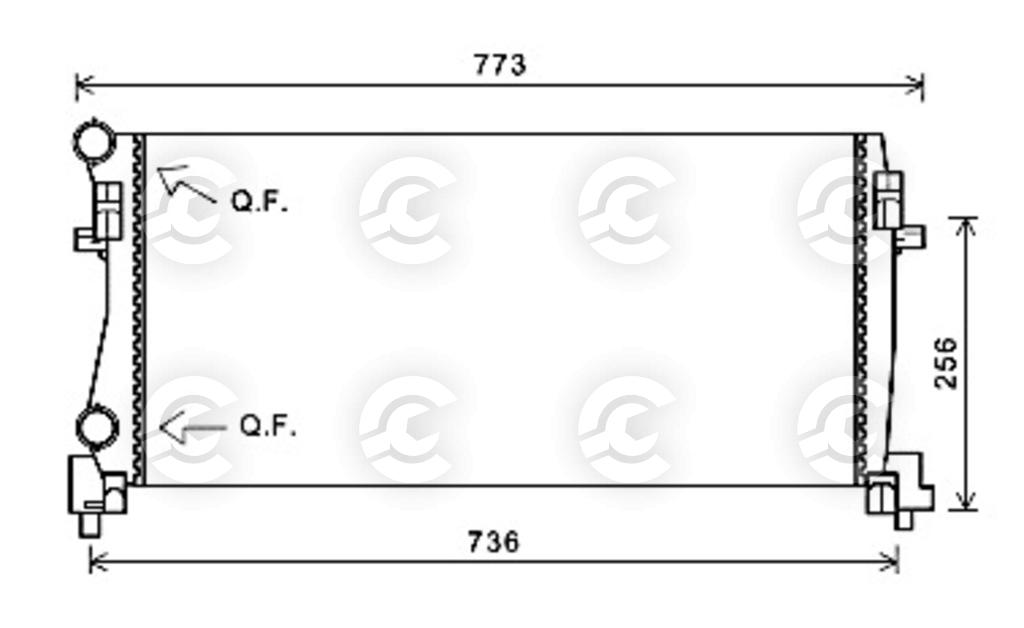 RADIATORE per AUDI, SEAT, SKODA OCTAVIA III, OCTAVIA III Combi e YETI e VOLKSWAGEN