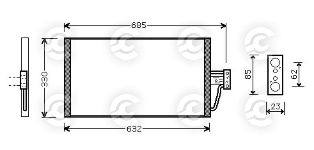 CONDENSATORE per BMW 5, 7 e 5 Touring