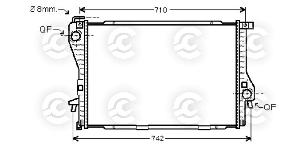 RADIATORE per BMW 5, 7 e 5 Touring