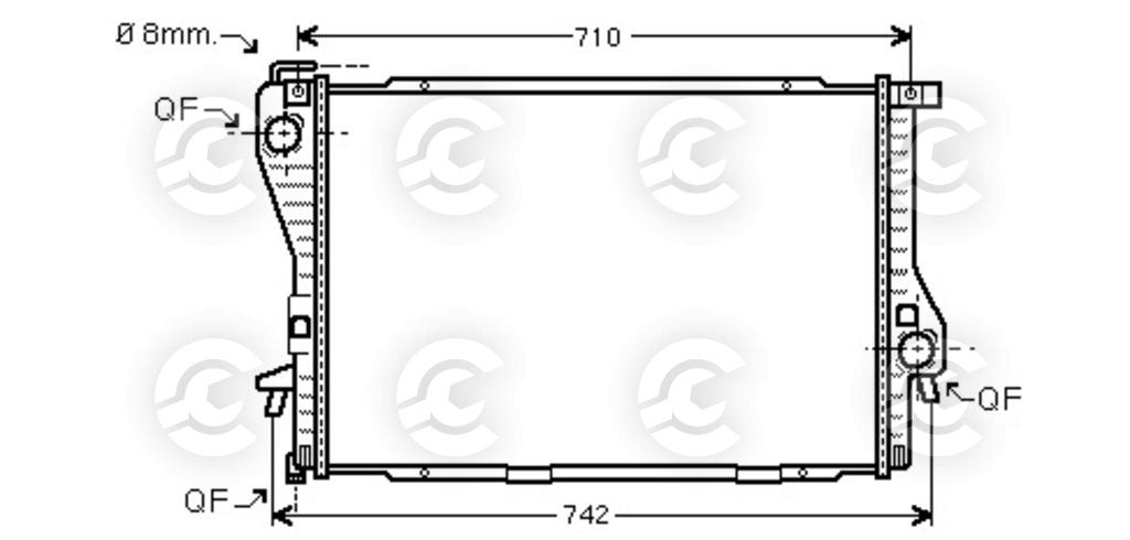 RADIATORE per BMW 5, 7 e 5 Touring