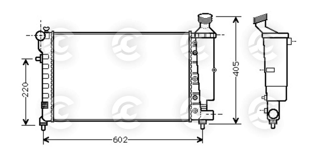 RADIATORE per PEUGEOT 106 II, CITROËN SAXO