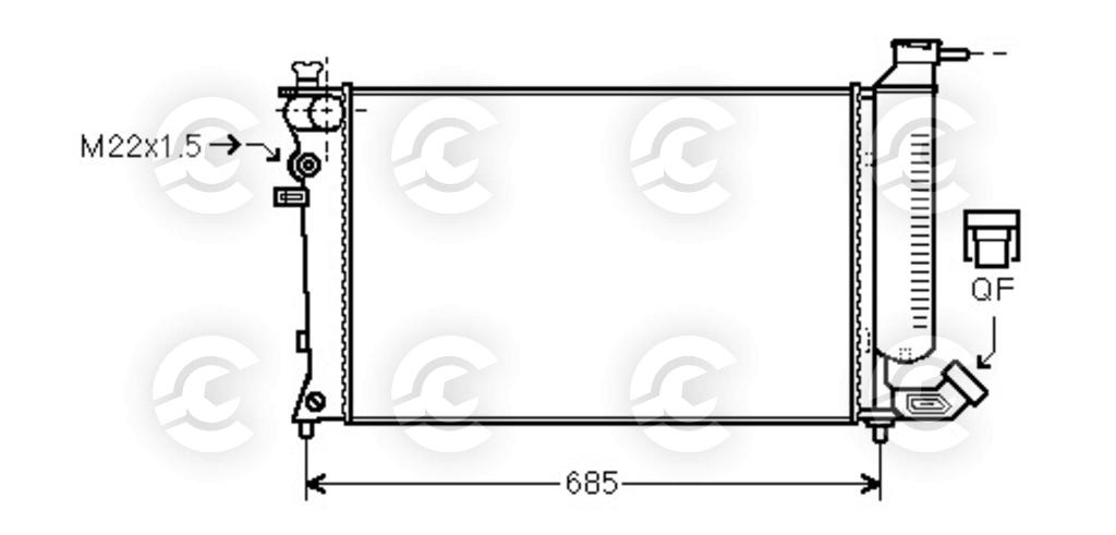 RADIATORE per PEUGEOT e CITROËN