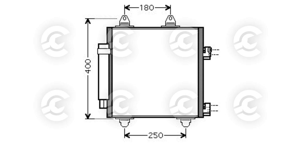 CONDENSATORE per TOYOTA AYGO, PEUGEOT 107, CITROËN C1