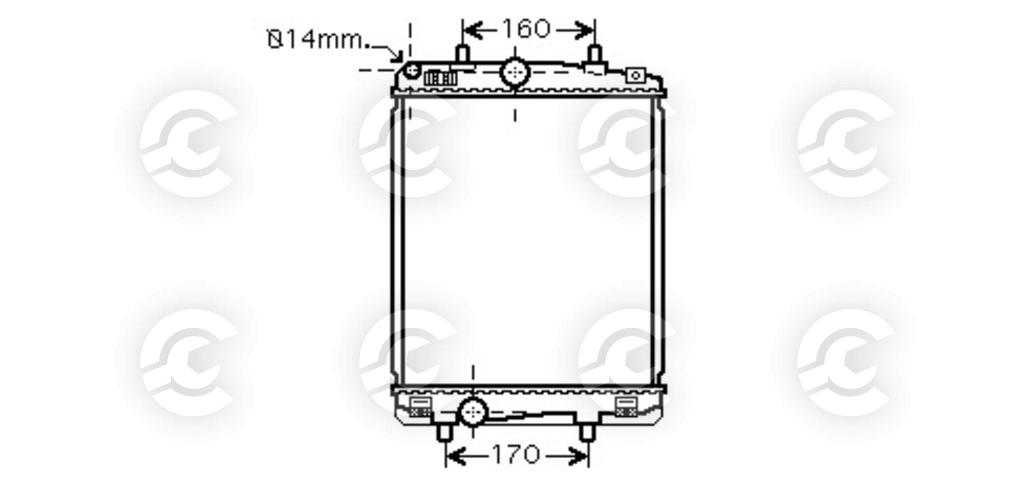 RADIATORE per TOYOTA AYGO, PEUGEOT 107, CITROËN C1