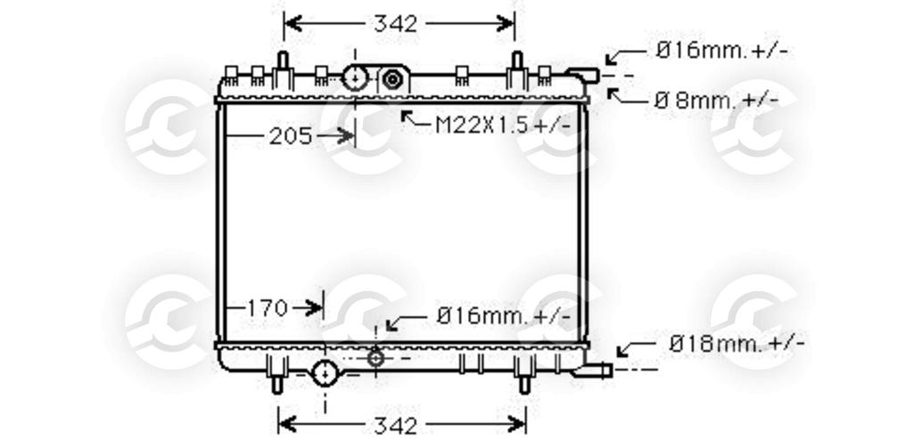 RADIATORE per PEUGEOT e CITROËN