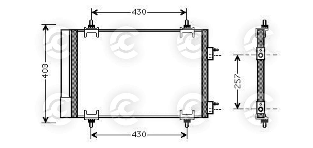 CONDENSATORE per PEUGEOT e CITROËN