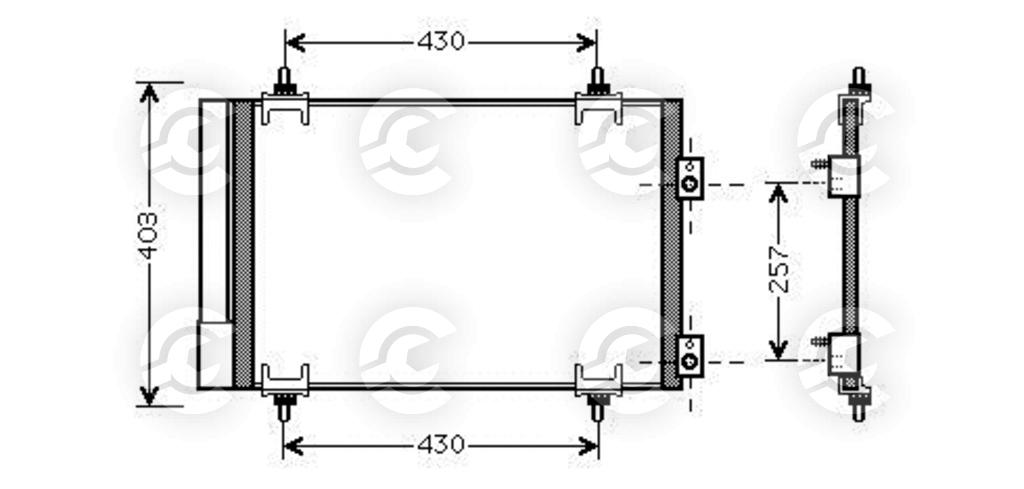 CONDENSATORE per DS DS 5 e DS 4 / DS 4 CROSSBACK, PEUGEOT e CITROËN