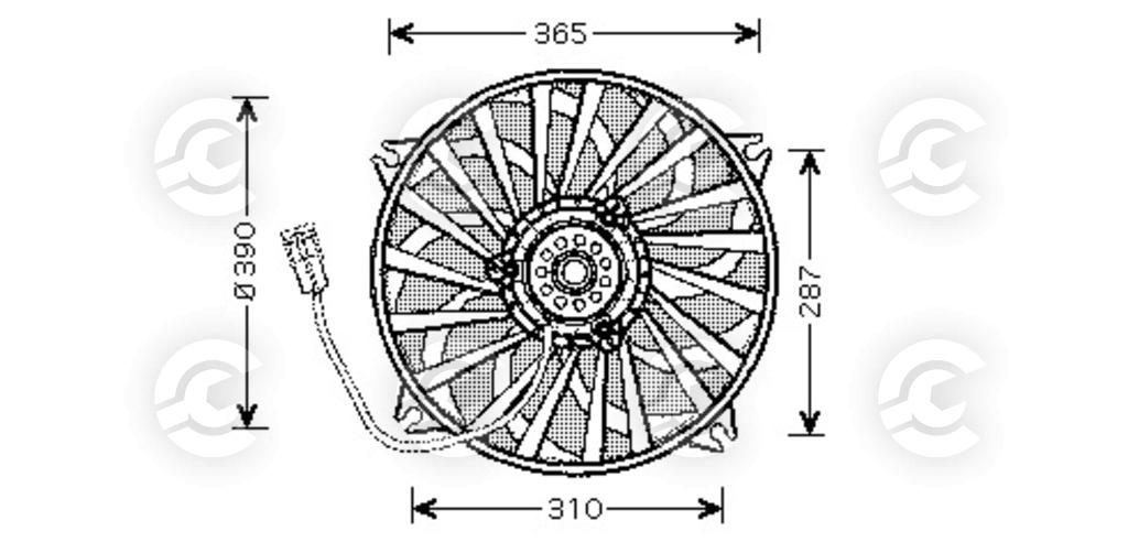 VENTOLA per CITROËN C5 I, C5 I Break e C5 Cassone / Furgonato / Promiscuo