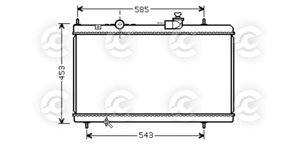 RADIATORE per FIAT ULYSSE, LANCIA PHEDRA, PEUGEOT 807 e 607, CITROËN C5 I, C8 e C5 I Break