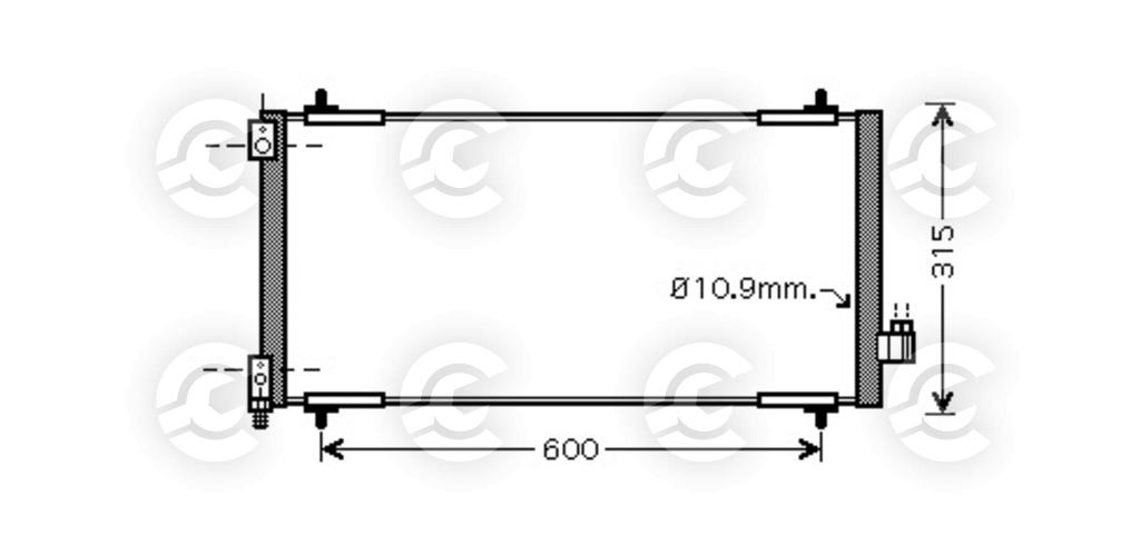 CONDENSATORE per PEUGEOT e CITROËN