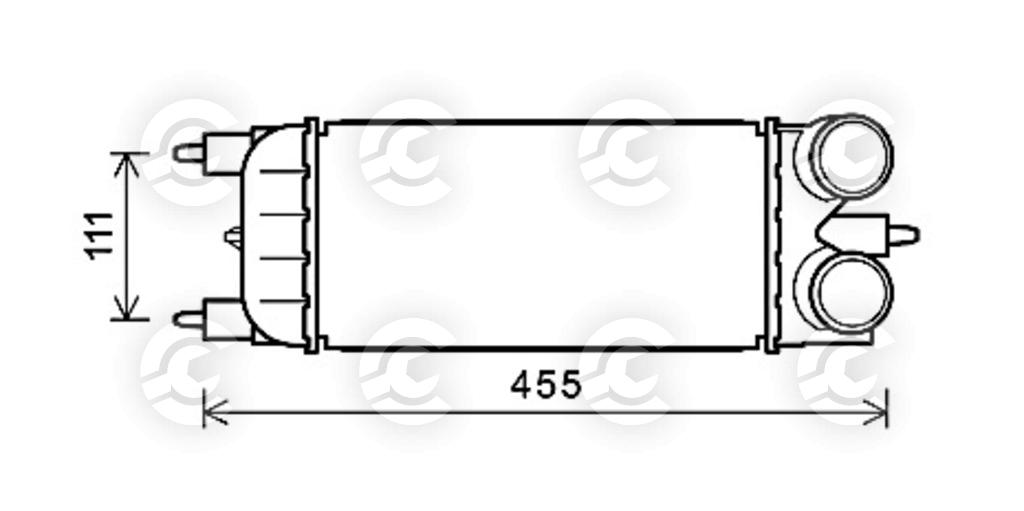 INTERCOOLER per PEUGEOT 508 I, 508 SW I e 508 SW Cassone / Furgonato / Promiscuo, CITROËN C5 III e C5 III Break