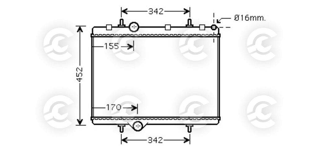 RADIATORE per PEUGEOT e CITROËN