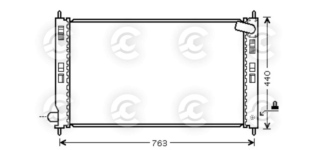 RADIATORE per PEUGEOT 4008 e 4007, CITROËN C4 AIRCROSS, C-CROSSER e C-CROSSER ENTERPRISE e MITSUBISHI