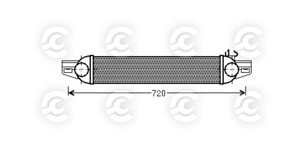 INTERCOOLER per FIAT QUBO e FIORINO Cassone/Limousine spaziosa, PEUGEOT BIPPER e BIPPER TEPEE, CITROËN NEMO MPV / Space wagon e NEMO Cassone/Limousine spaziosa