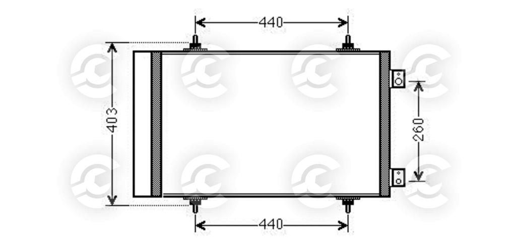 CONDENSATORE per FIAT, LANCIA PHEDRA, TOYOTA PROACE Furgonato, PEUGEOT e CITROËN