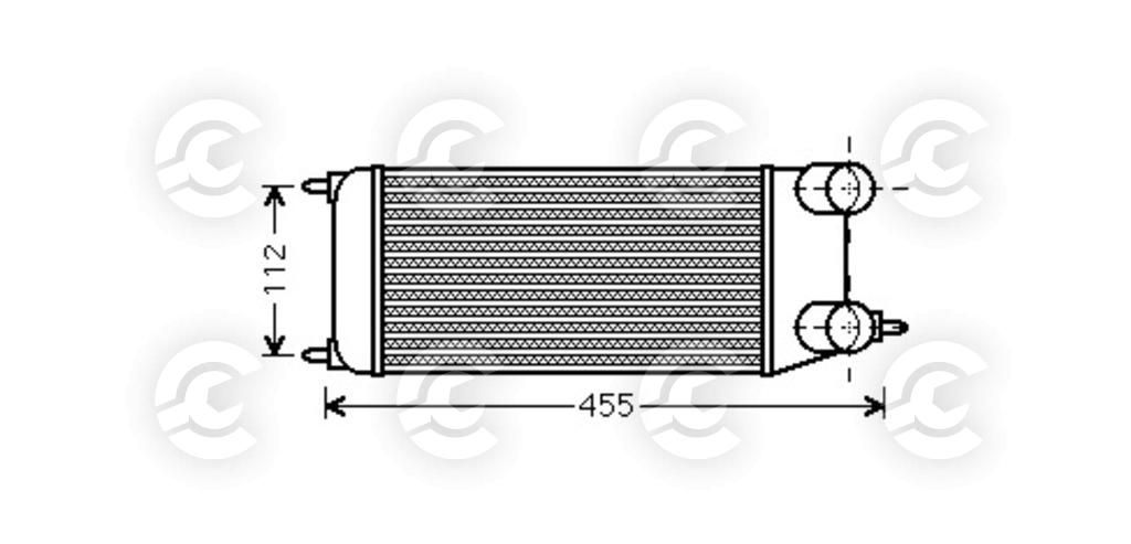 INTERCOOLER per FIAT SCUDO Autobus, SCUDO Furgonato e SCUDO Pianale piatto/Telaio, PEUGEOT EXPERT TEPEE, EXPERT Pianale piatto/Telaio e EXPERT Furgonato, CITROËN JUMPY II, JUMPY II Furgonato e JUMPY II Pianale piatto/Telaio