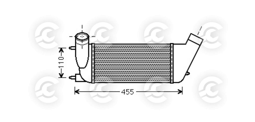 INTERCOOLER per FIAT, LANCIA PHEDRA, PEUGEOT, CITROËN C8, JUMPY II e JUMPY II Furgonato