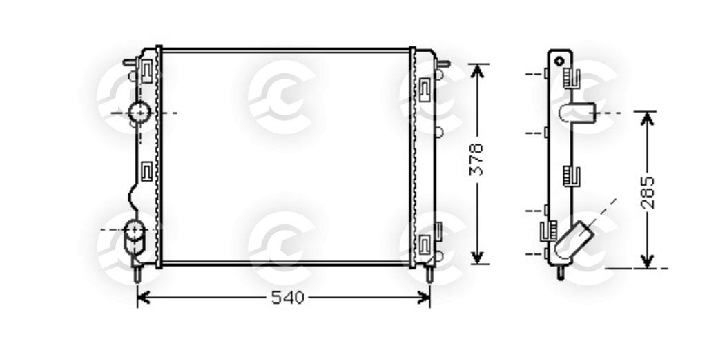RADIATORE per DACIA, NISSAN KUBISTAR Furgonato e RENAULT