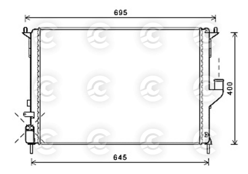 RADIATORE per DACIA, RENAULT LOGAN I