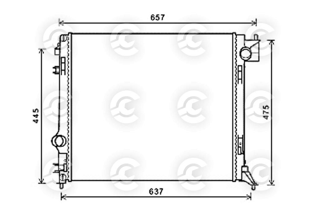 RADIATORE per NISSAN QASHQAI II SUV e X-TRAIL III, RENAULT ESPACE V e KADJAR
