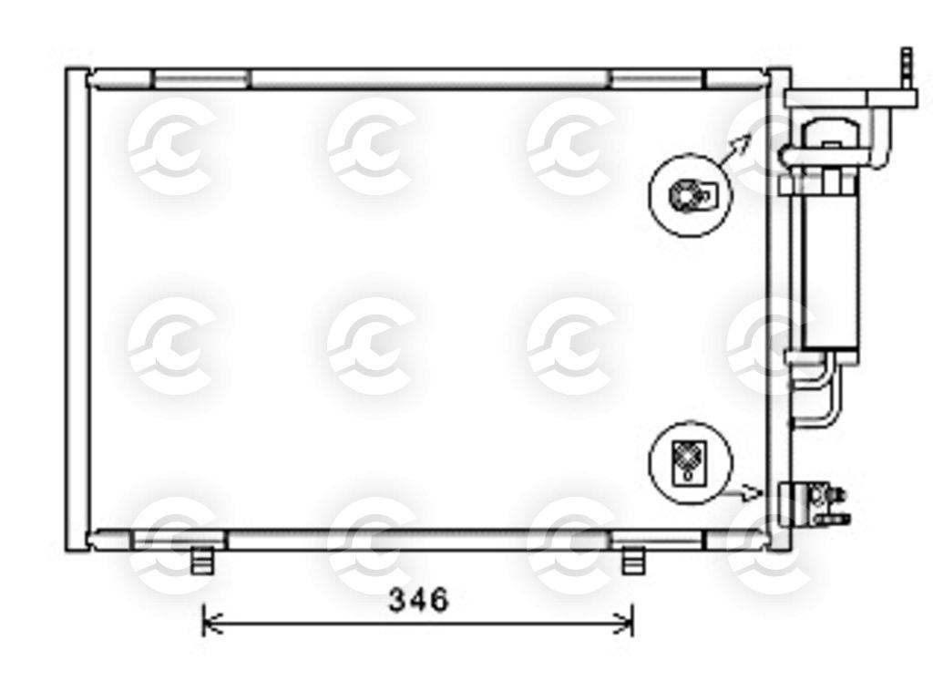 CONDENSATORE per FORD B-MAX, FIESTA VI e FIESTA VI Van