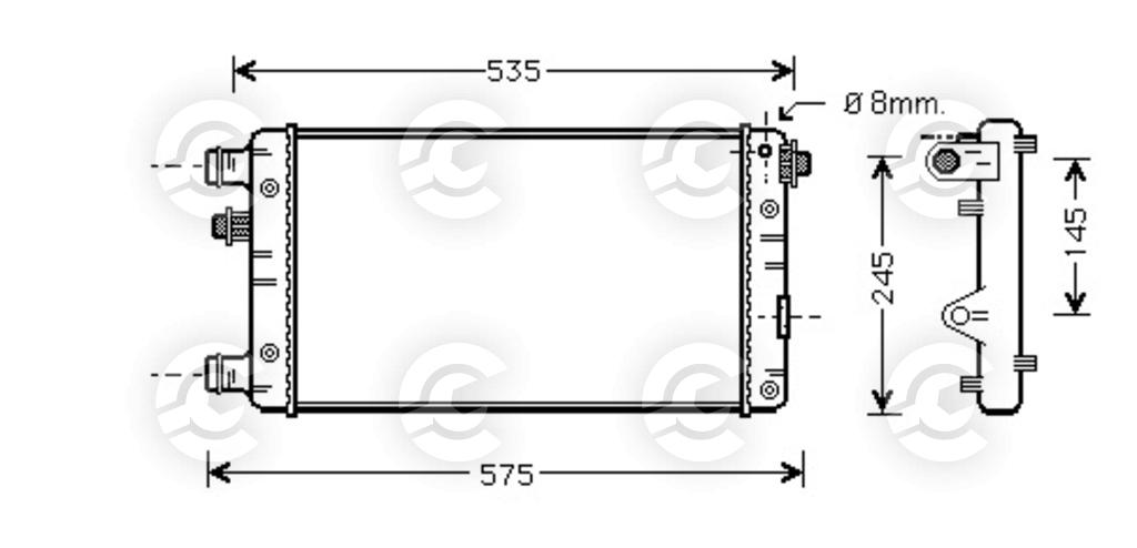 RADIATORE per FIAT SEICENTO / 600 e SEICENTO / 600 Cassone / coda spiovente