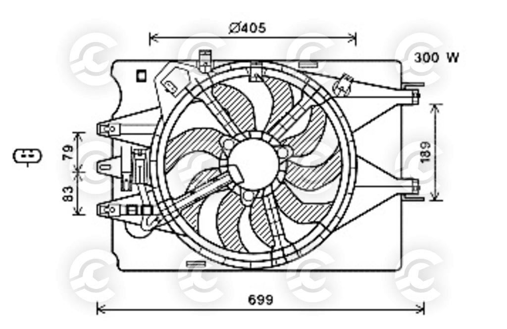 VENTOLA per FIAT 500L