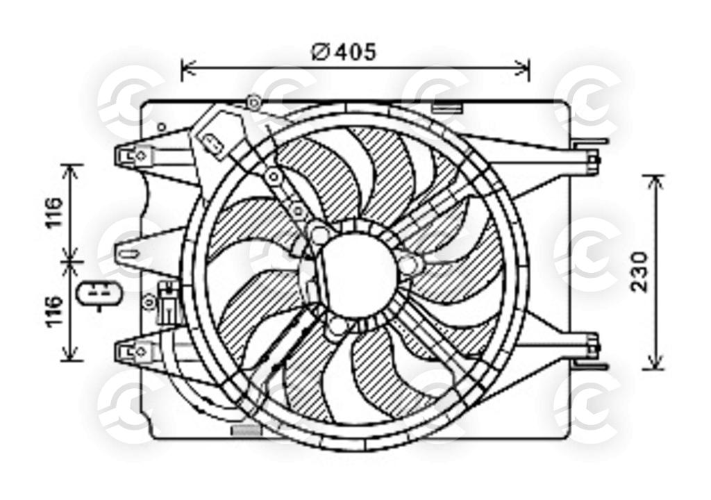 VENTOLA per FIAT 500L