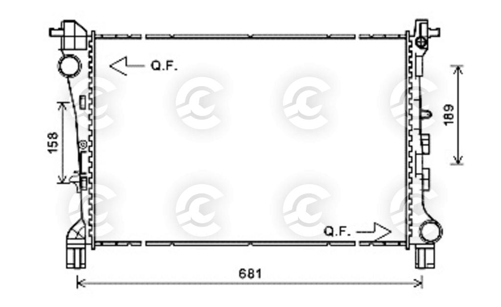 RADIATORE per FIAT 500L