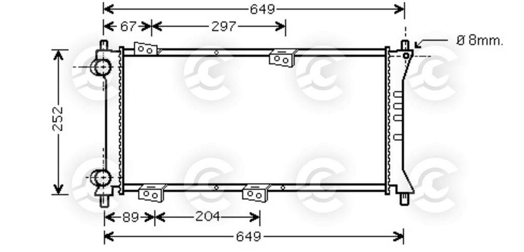 RADIATORE per FIAT PANDA e PANDA Cassone / coda spiovente