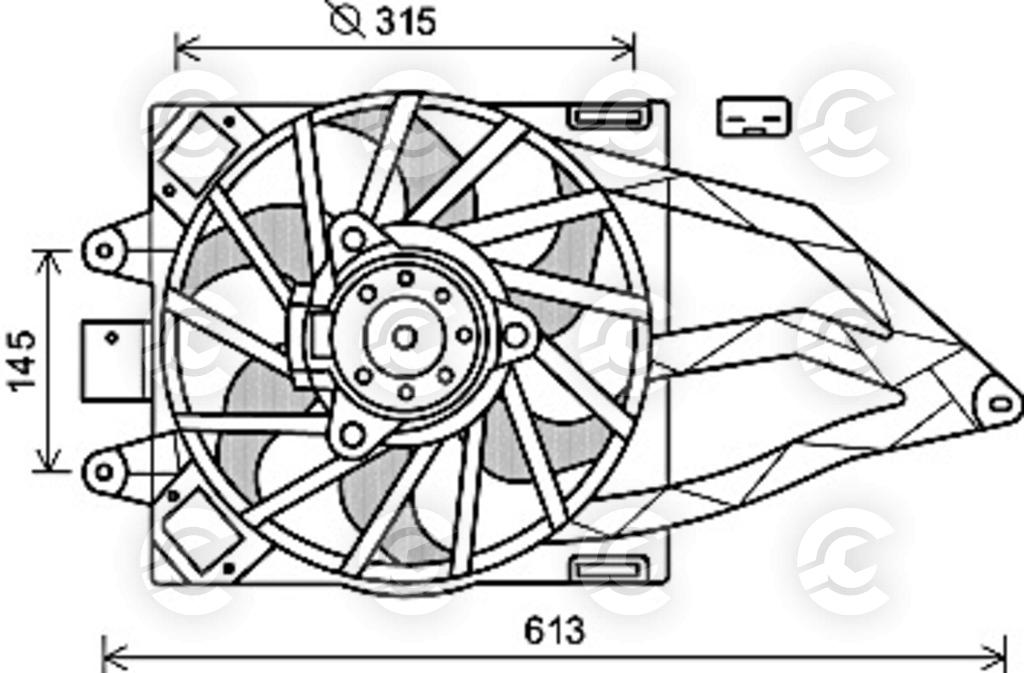 VENTOLA per FIAT PANDA / PANDA CLASSIC e PANDA Cassone / coda spiovente