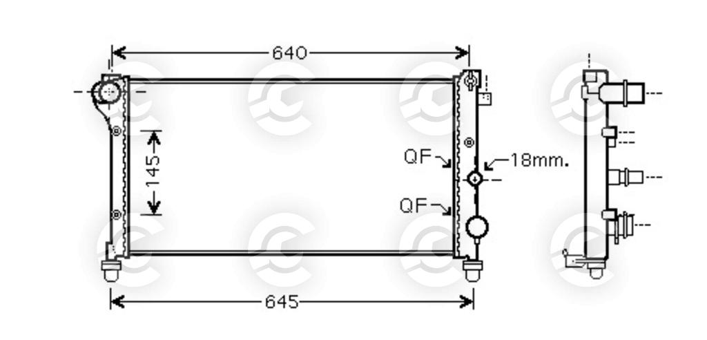 RADIATORE per FIAT PANDA / PANDA CLASSIC e PANDA Furgone/hatchback