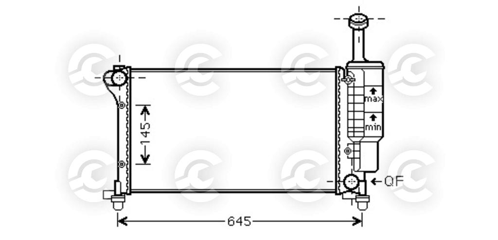 RADIATORE per FIAT PANDA / PANDA CLASSIC e PANDA Furgone/hatchback