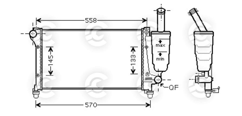RADIATORE per FIAT PANDA / PANDA CLASSIC e PANDA Furgone/hatchback