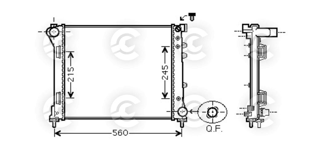 RADIATORE per FIAT PANDA e PANDA VAN