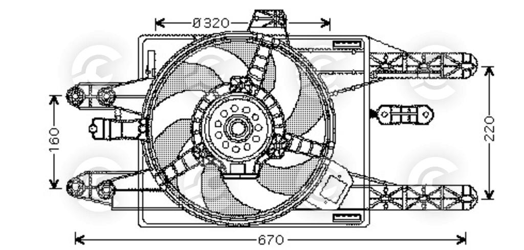 VENTOLA per FIAT PUNTO e PUNTO Cabriolet, LANCIA Y